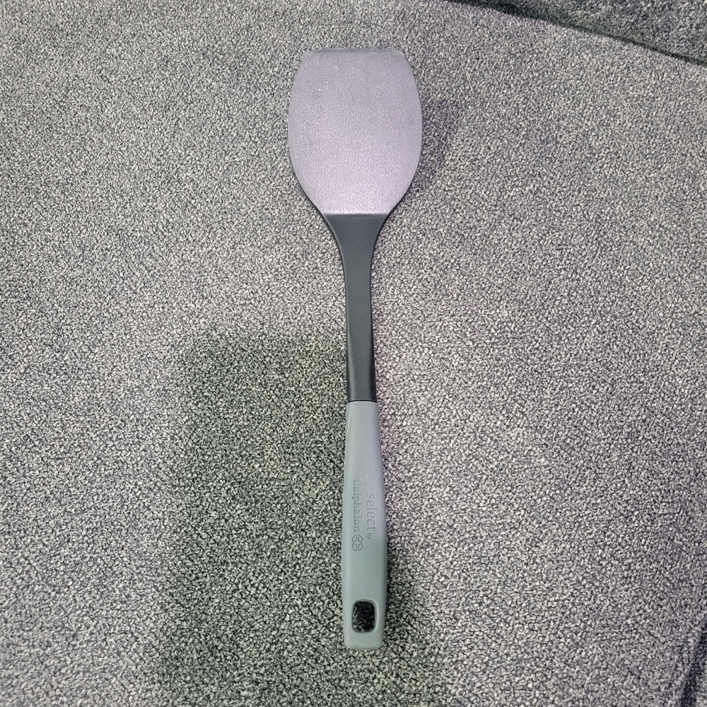 Calphalon 13" Black Nylon Solid Spatula Turner Flipper w/Gray Silicone